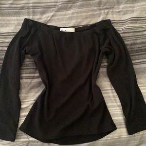 Off Shoulder Black Top